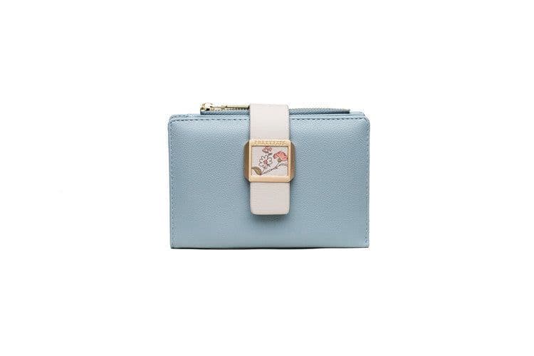 image-Three Fold Zipper Hasp Short Women's Wallet