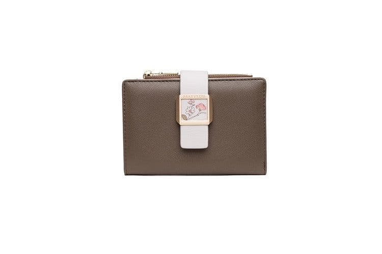 image-Three Fold Zipper Hasp Short Women's Wallet