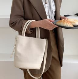 image-Fashion Canvas Cross Body Bucket Women's Shoulder Bag