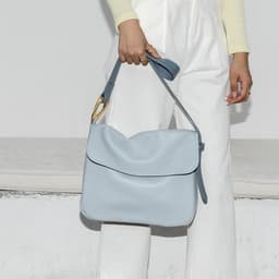 image-Super soft large bag with simple wide shoulder straps and crossbody