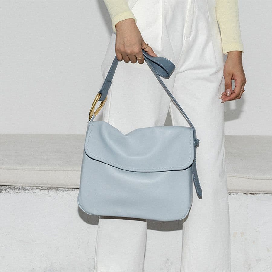 image-Super soft large bag with simple wide shoulder straps and crossbody