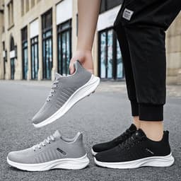 image-Summer New Fly Woven Mesh Breathable Shoes Comfortable Casual