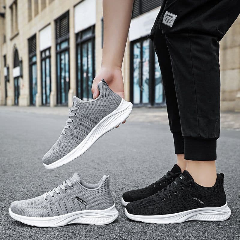 image-Summer New Fly Woven Mesh Breathable Shoes Comfortable Casual