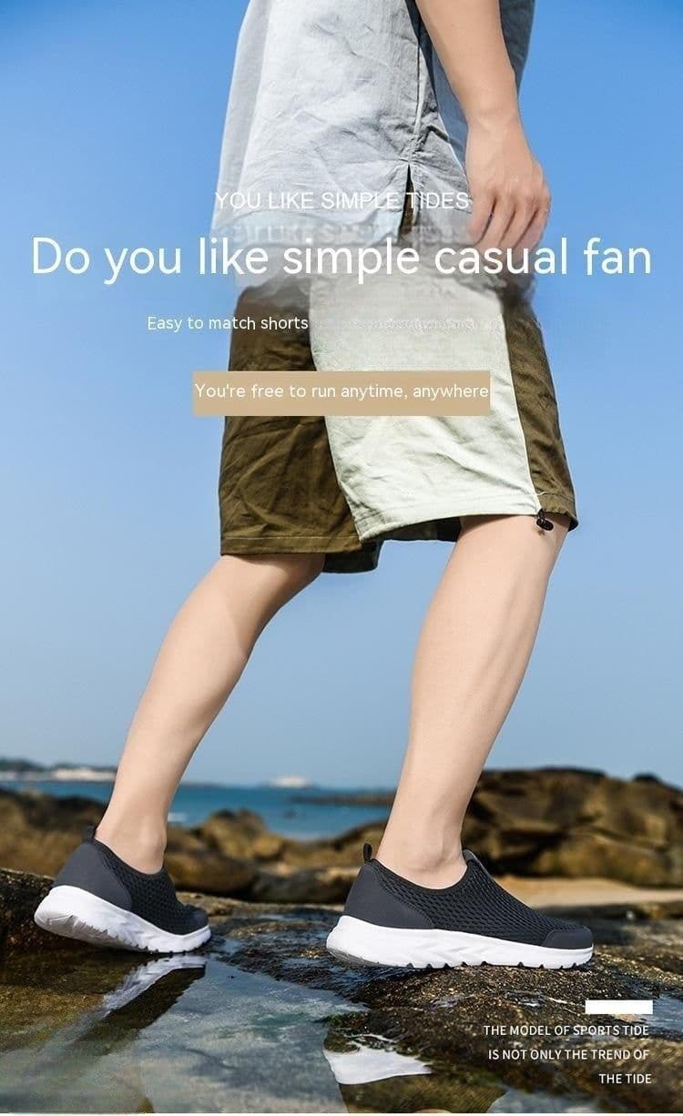 image-Outdoor New Couple Casual Men's Mesh Shoes Soft Sole Lightweight Breathable Running Shoes Sneakers