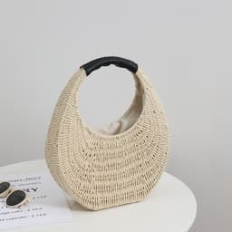 image-New Niche Portable French Style Woven Bag Women