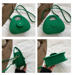 image-Shoulder Simple Portable Crossbody Commuting Small Round Bag