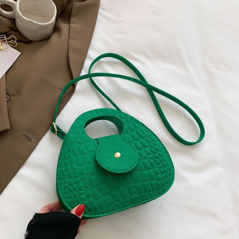 image-Shoulder Simple Portable Crossbody Commuting Small Round Bag
