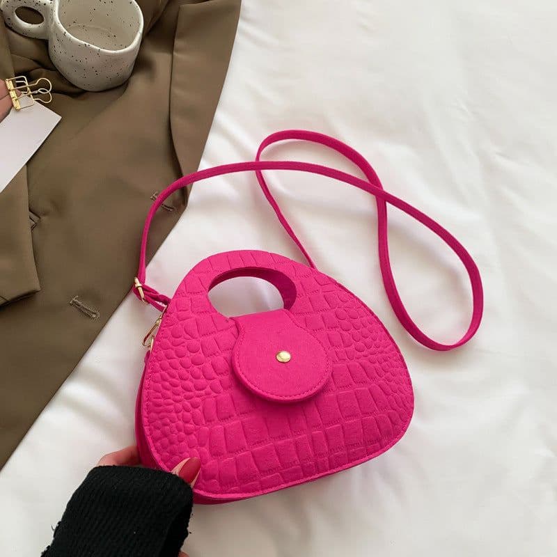 image-Shoulder Simple Portable Crossbody Commuting Small Round Bag