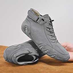 image-Men's High Top Cotton Shoes Casual Fleece Thick