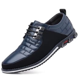 image-Lightweight Casual Regular Men's Lace Up Leather Shoes