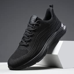 image-Men's Running Shoes Breathable Non-slip Lightweight Lace Up Sneakers