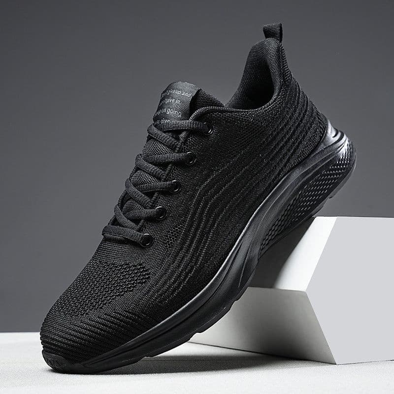 image-Men's Running Shoes Breathable Non-slip Lightweight Lace Up Sneakers