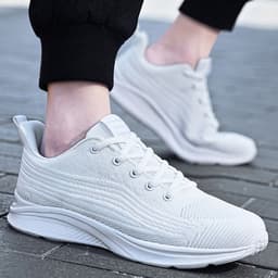 image-Men's Running Shoes Breathable Non-slip Lightweight Lace Up Sneakers