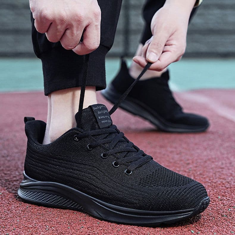 image-Men's Running Shoes Breathable Non-slip Lightweight Lace Up Sneakers