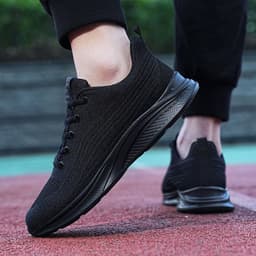 image-Men's Running Shoes Breathable Non-slip Lightweight Lace Up Sneakers