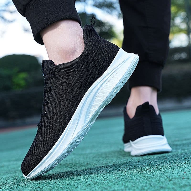 image-Men's Running Shoes Breathable Non-slip Lightweight Lace Up Sneakers
