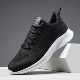 image-Men's Running Shoes Breathable Non-slip Lightweight Lace Up Sneakers