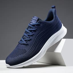 image-Men's Running Shoes Breathable Non-slip Lightweight Lace Up Sneakers