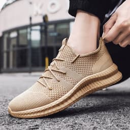 image-Mens Non Slip Walking Sneakers Lightweight Breathable Slip On Running Shoes Gym Tennis Shoes