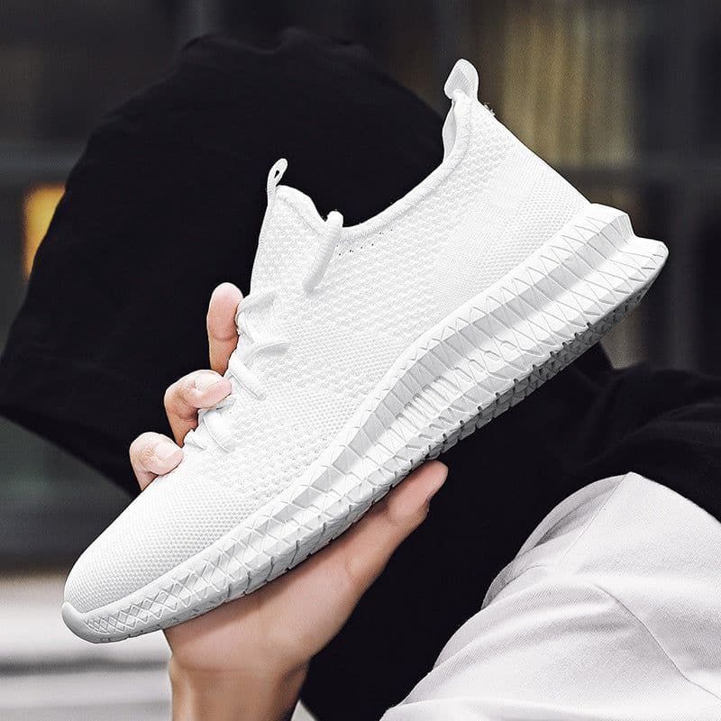 image-Mens Non Slip Walking Sneakers Lightweight Breathable Slip On Running Shoes Gym Tennis Shoes