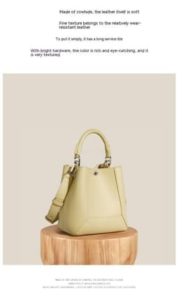 image-New Special-interest Design High-grade Genuine Leather All-match Mother And Child Bag