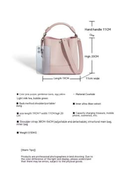 image-New Special-interest Design High-grade Genuine Leather All-match Mother And Child Bag
