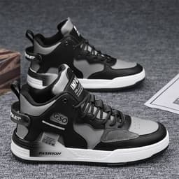 image-Men's Canvas High-top Sports Casual Shoes