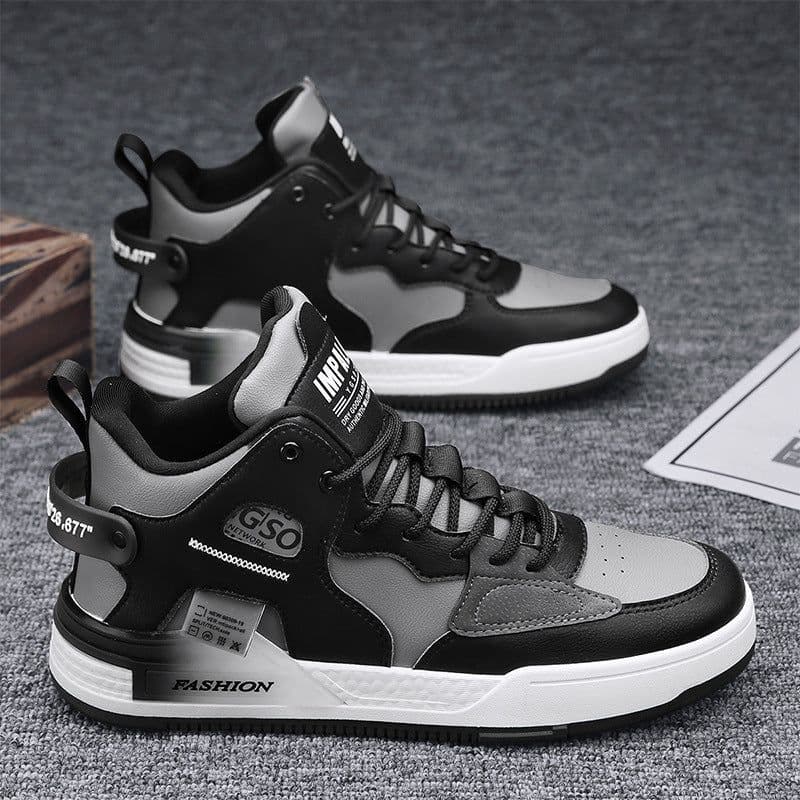 image-Men's Canvas High-top Sports Casual Shoes
