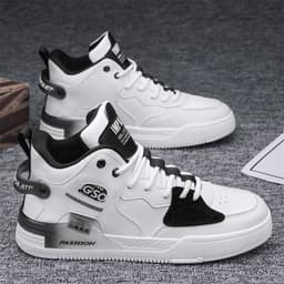 image-Men's Canvas High-top Sports Casual Shoes