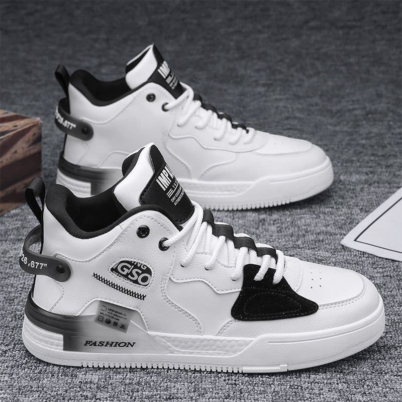 image-Men's Canvas High-top Sports Casual Shoes