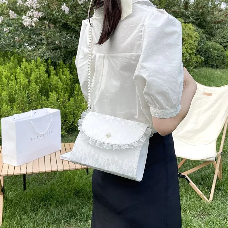 image-Summer Internet Influencer Pearl Chain Shoulder Bag
