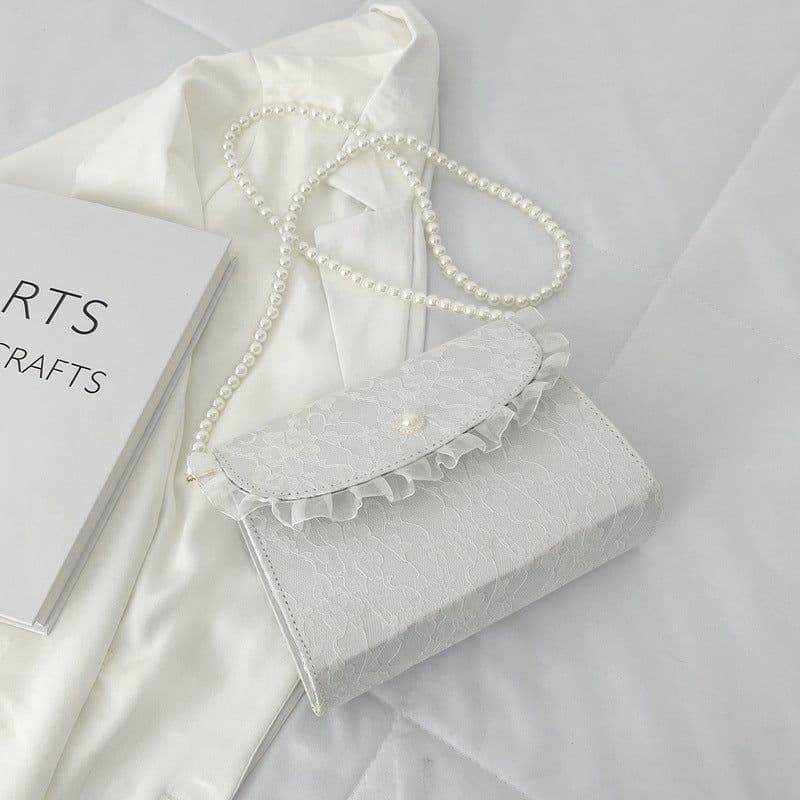 image-Summer Internet Influencer Pearl Chain Shoulder Bag