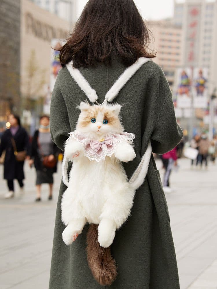 image-Cute Fashion Girls' Plush Ragdoll Backpack Doll