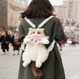 image-Cute Fashion Girls' Plush Ragdoll Backpack Doll