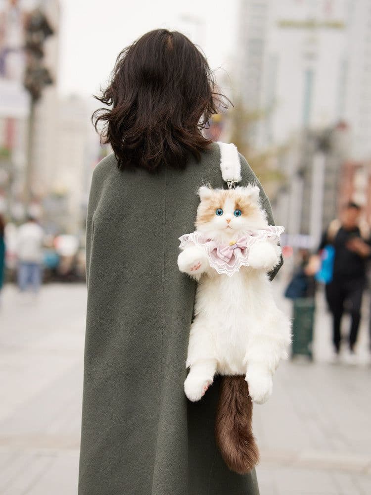 image-Cute Fashion Girls' Plush Ragdoll Backpack Doll