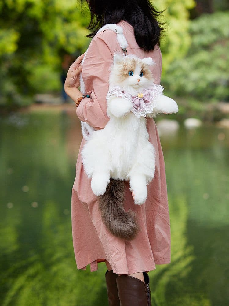 image-Cute Fashion Girls' Plush Ragdoll Backpack Doll