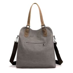 image-Women's Fashion Retro Patchwork Large Capacity Canvas Bag