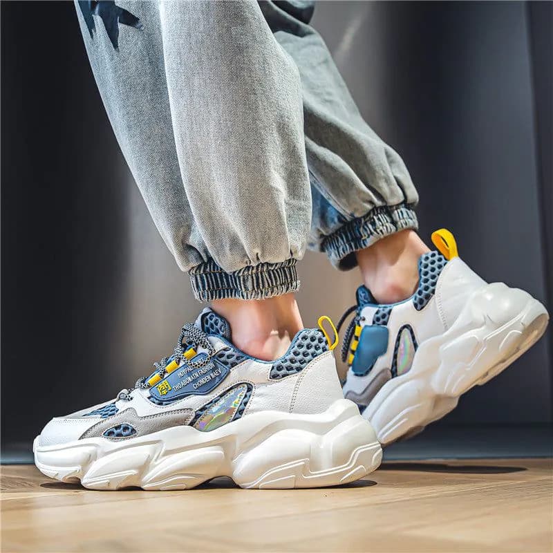 image-Men's Casual Running Shoes Platform Mesh Surface