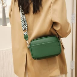 image-Fashion Shoulder Crossbody Bags With Rhombus Embroidered Wide Shoulder Strap Cute Small Square Bag Women