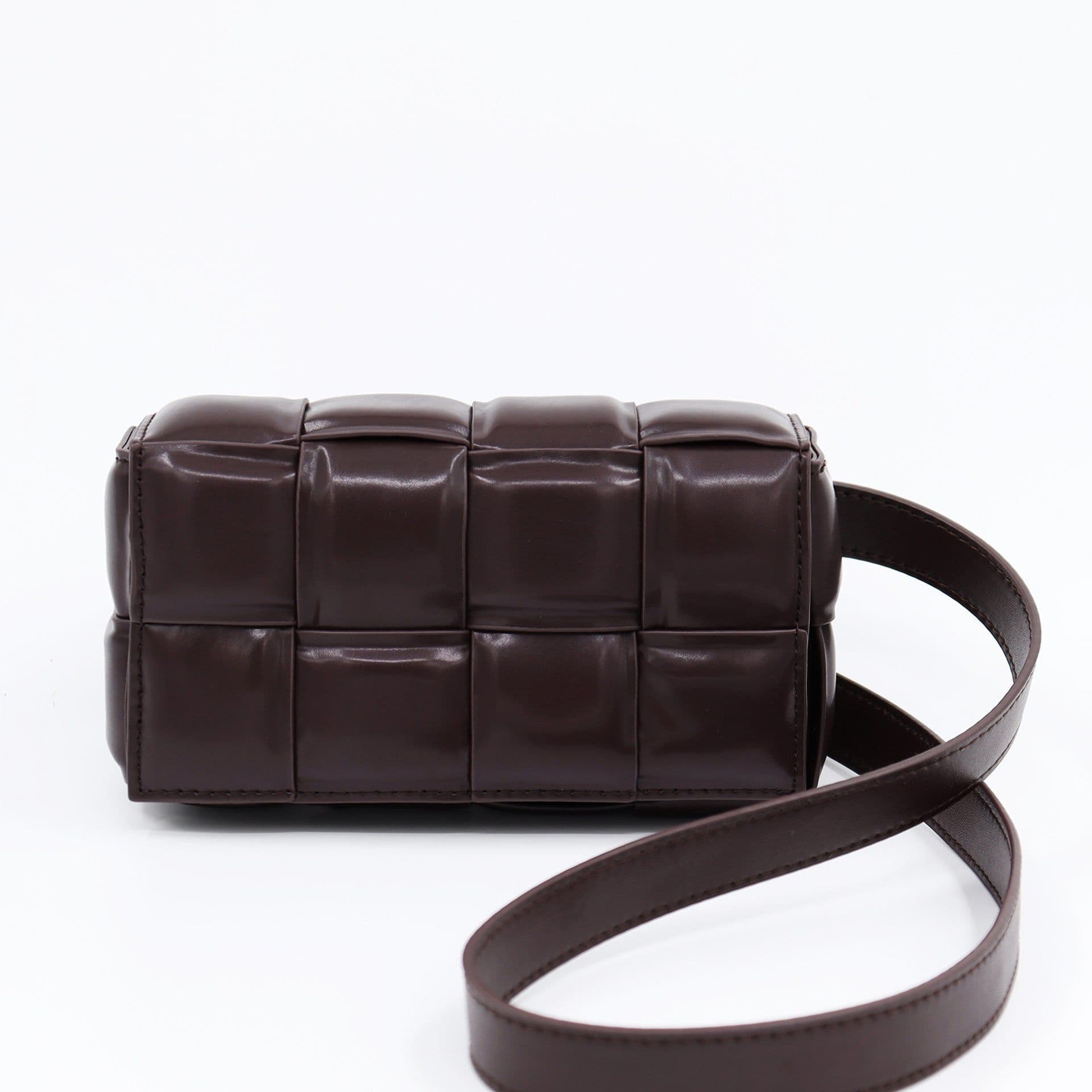 image-Woven Small Square Bag Women's Commuter Chain Creative Pillow Bag Simple Fashion Large Capacity Crossbody Bag