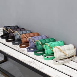 image-Woven Small Square Bag Women's Commuter Chain Creative Pillow Bag Simple Fashion Large Capacity Crossbody Bag