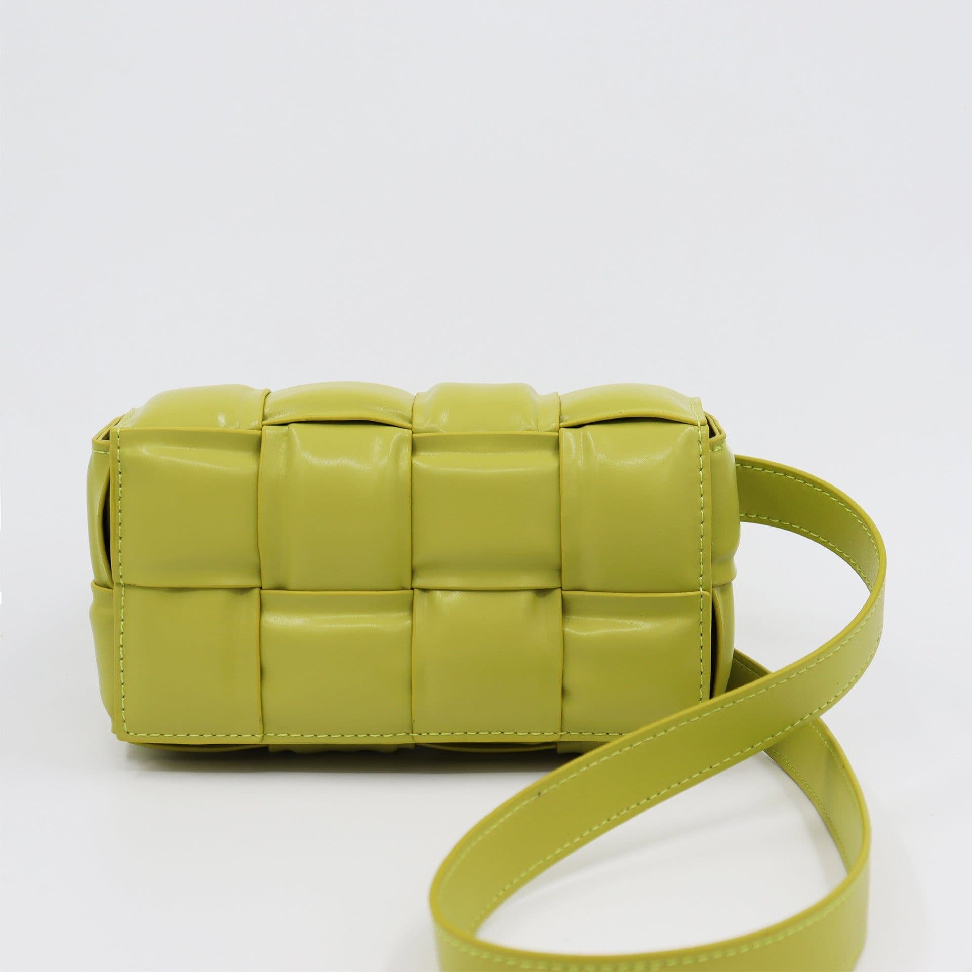 image-Woven Small Square Bag Women's Commuter Chain Creative Pillow Bag Simple Fashion Large Capacity Crossbody Bag