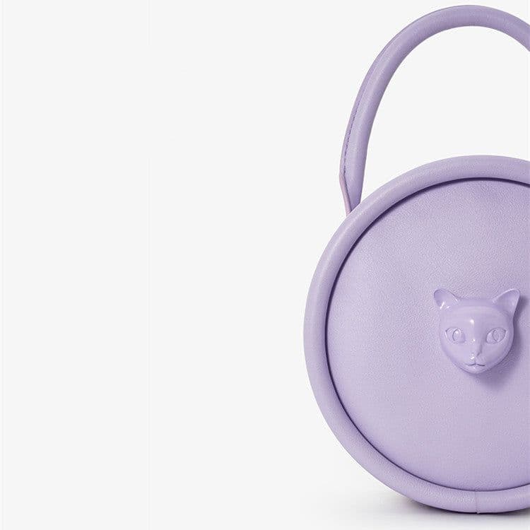 image-Women's Fashion Simple Cat Head Portable Shoulder Messenger Bag