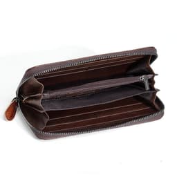 image-Women's Fashion Vintage Zipper First Layer Cowhide Wallet