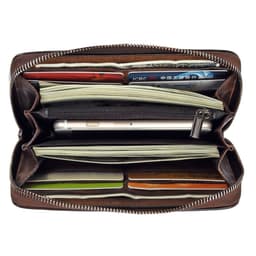 image-Embossed Leather Multiple Card Slots Wallet First Layer Cowhide Women's Handbag