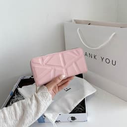 image-Fashion Casual Simple Mid-length Zipper Handbag