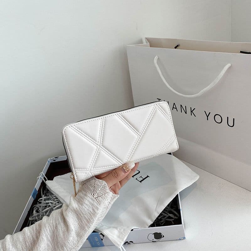 image-Fashion Casual Simple Mid-length Zipper Handbag