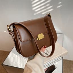 image-Women's Retro All-match Crossbody Shoulder Underarm Small Square Bag