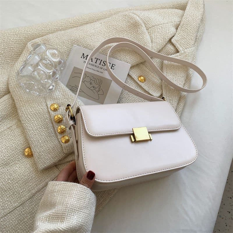 image-Women's Retro All-match Crossbody Shoulder Underarm Small Square Bag