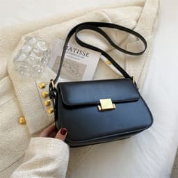 image-Women's Retro All-match Crossbody Shoulder Underarm Small Square Bag